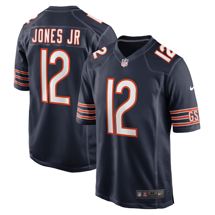Men's Chicago Bears Velus Jones Jr. Nike Navy Game Player Jersey - Jersey