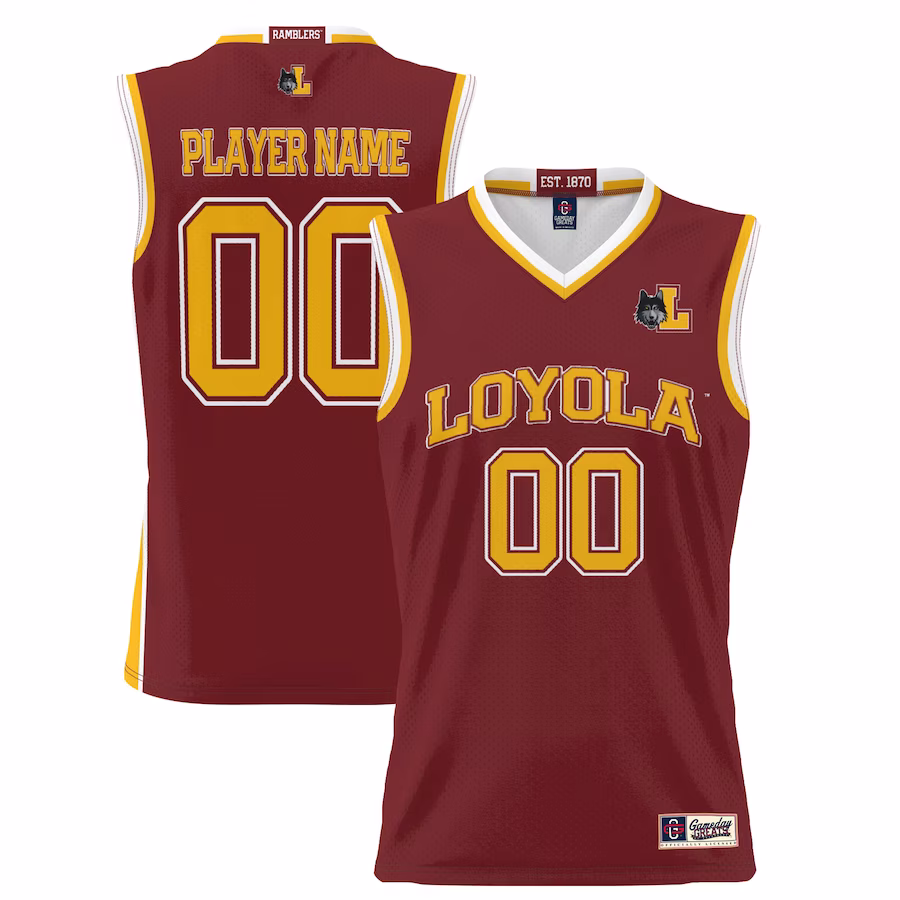 Loyola Chicago Ramblers GameDay Greats Youth NIL Pick-A-Player Lightweight Basketball Jersey - Maroon - Jersey