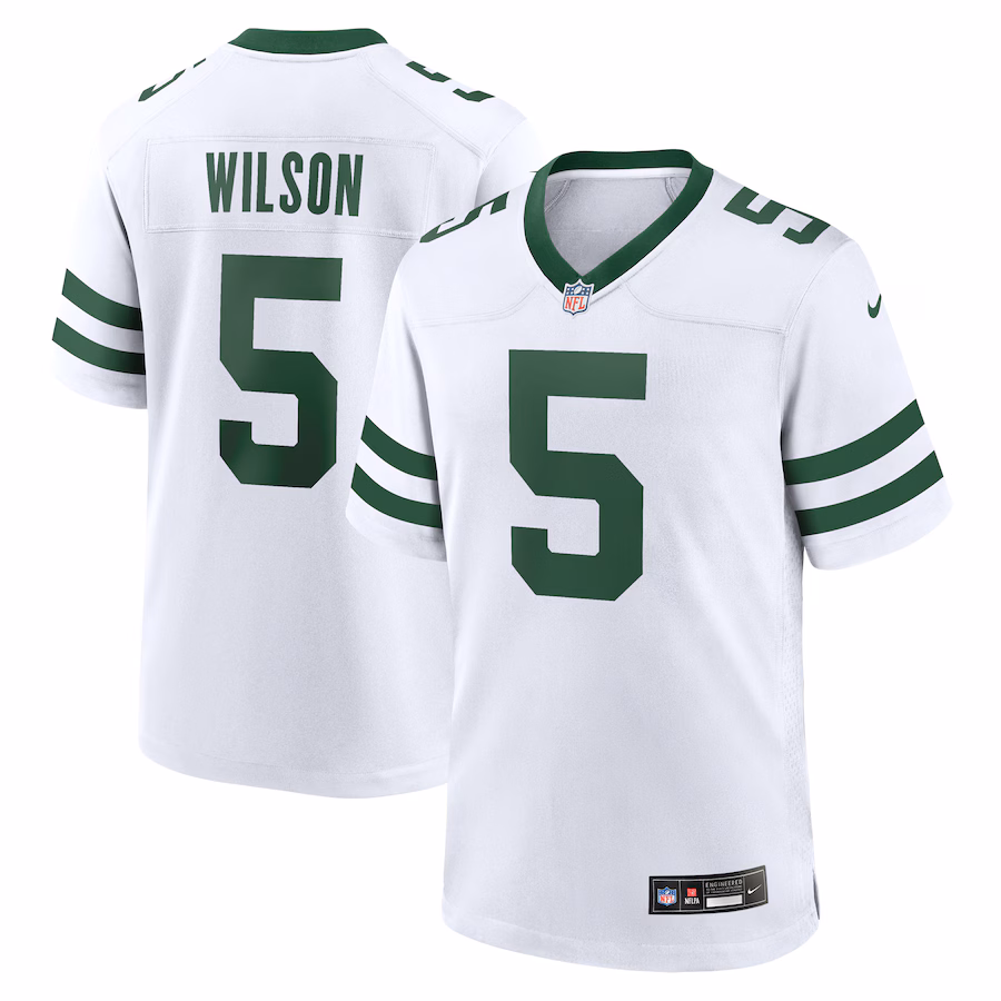 Men's New York Jets Garrett Wilson Nike  White Alternate Game Jersey - Jersey