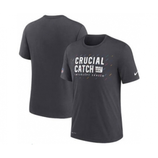 Men's New York Giants Charcoal 2021 Crucial Catch Performance T-Shirt - Jersey