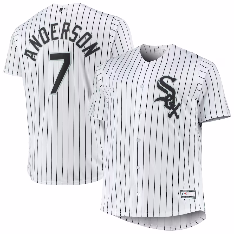 Men's Chicago White Sox Tim Anderson White Big & Tall Replica Player Jersey - Jersey