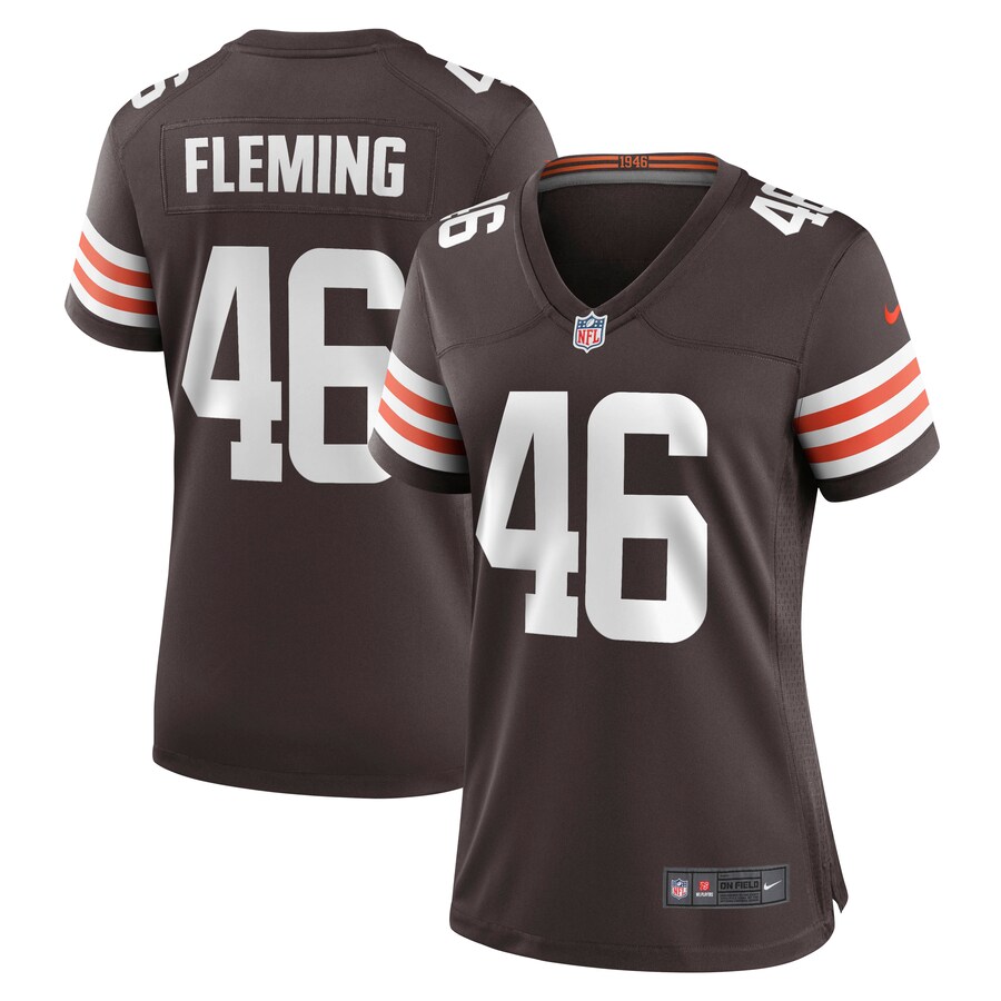 Women's Cleveland Browns Don Fleming Nike Brown Retired Player Jersey - Jersey