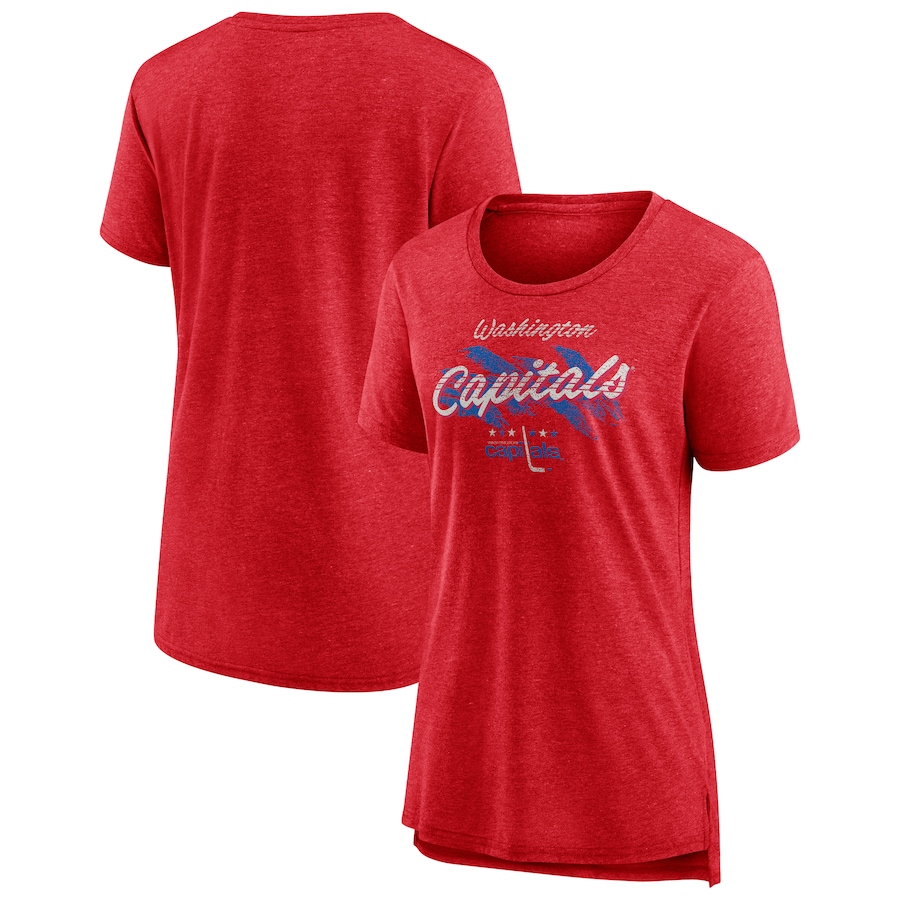 Women's Washington Capitals Red Hit the Ice Tri-Blend T-Shirt - Jersey