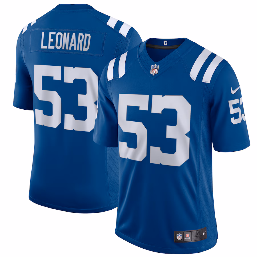 Men's Indianapolis Colts Shaquille Leonard Nike Royal Vapor Limited Jersey - Jersey