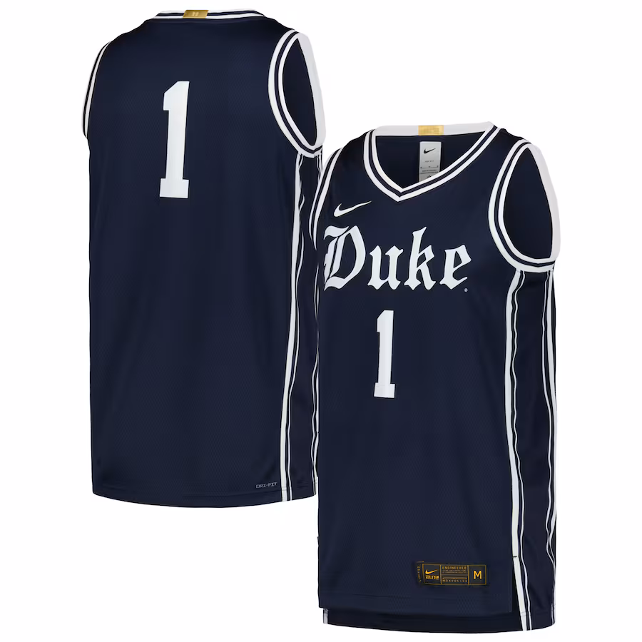 Men's Nike #1 Navy Duke Blue Devils Limited Authentic Jersey - Jersey