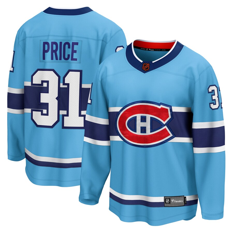 Men's Montreal Canadiens Carey Price Fanatics Branded Light Blue Special Edition 2.0 Breakaway Player Jersey - Jersey