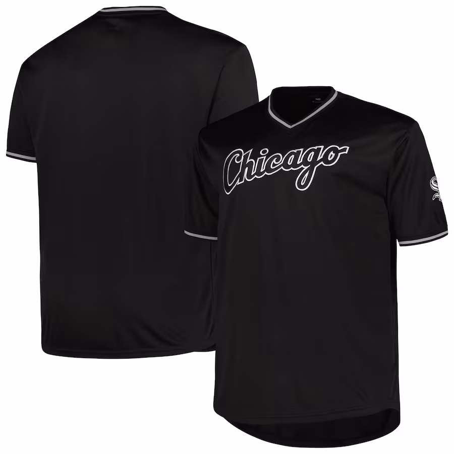 Men's Chicago White Sox Profile Black Big & Tall Pop Fashion Jersey - Jersey