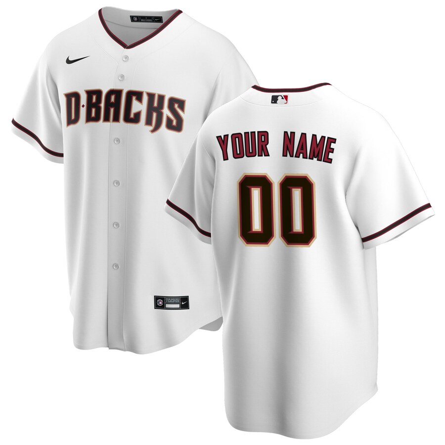 Youth Arizona Diamondbacks Nike White Home Replica Custom Jersey - Jersey