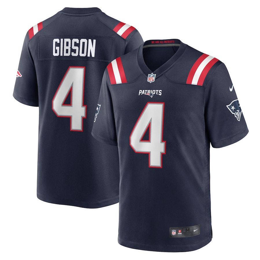 Men's New England Patriots Antonio Gibson Nike Navy Game Jersey - Jersey