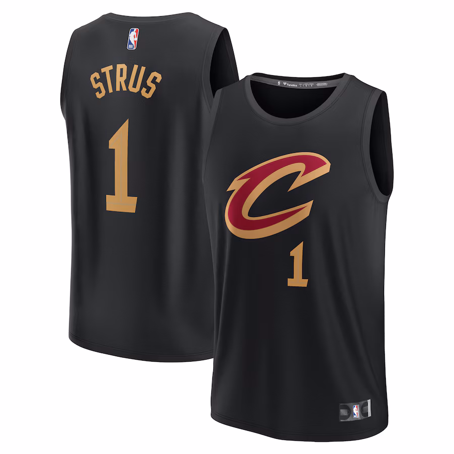 Men's Cleveland Cavaliers Max Strus Fanatics Black Fast Break Replica Player Jersey - Statement Edition - Jersey