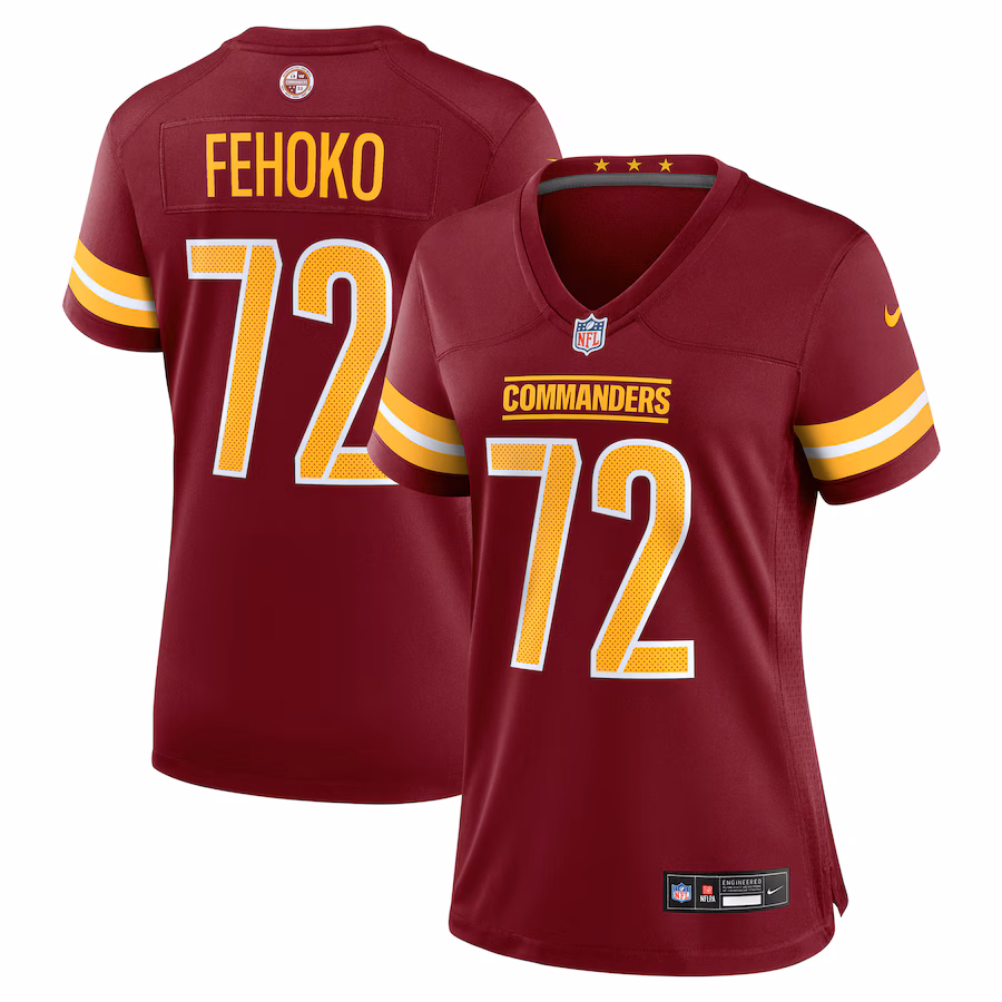 Women's Washington Commanders Viliami Fehoko Jr. Nike Burgundy Team Game Jersey - Jersey
