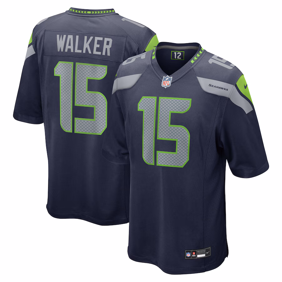Men's Seattle Seahawks P.J. Walker Nike  College Navy Game Jersey - Jersey