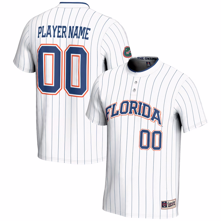 Florida Gators GameDay Greats Youth NIL Pick-A-Player Lightweight Softball Jersey - White - Jersey