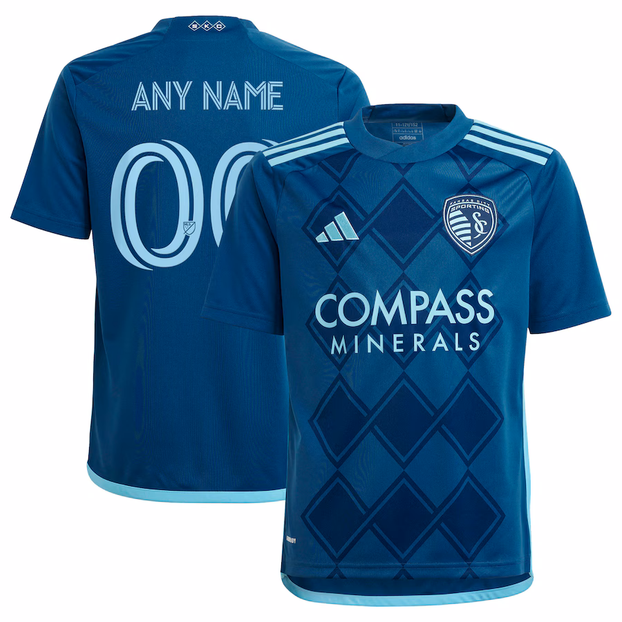 Youth Sporting Kansas City  adidas Navy 2024 Diamonds Our Forever Replica Custom Jersey - Jersey