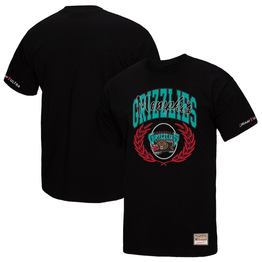 Men's Memphis Grizzlies Mitchell & Ness Black NBA x Michelob Ultra Rewind II T-Shirt - Jersey