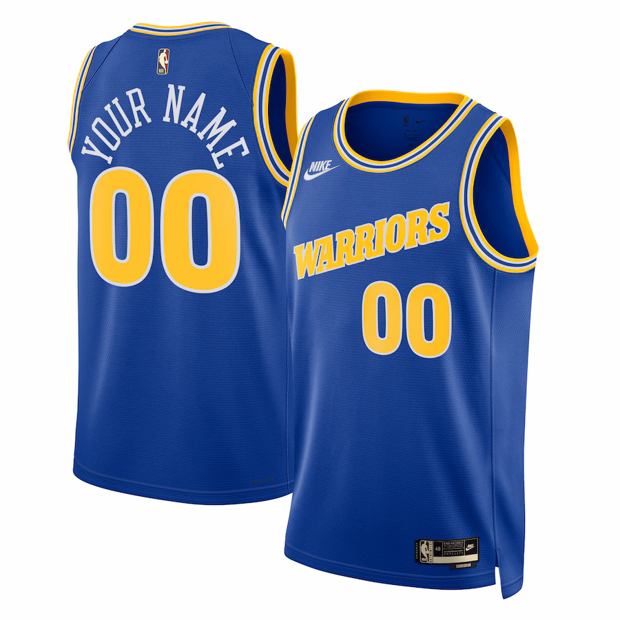 Unisex Golden State Warriors Nike Blue 2022/23 Custom Swingman Jersey - Classic Edition - Jersey