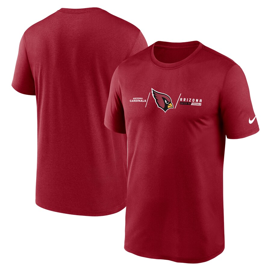 Men's Arizona Cardinals Nike Cardinal Horizontal Lockup Legend Performance T-Shirt - Jersey
