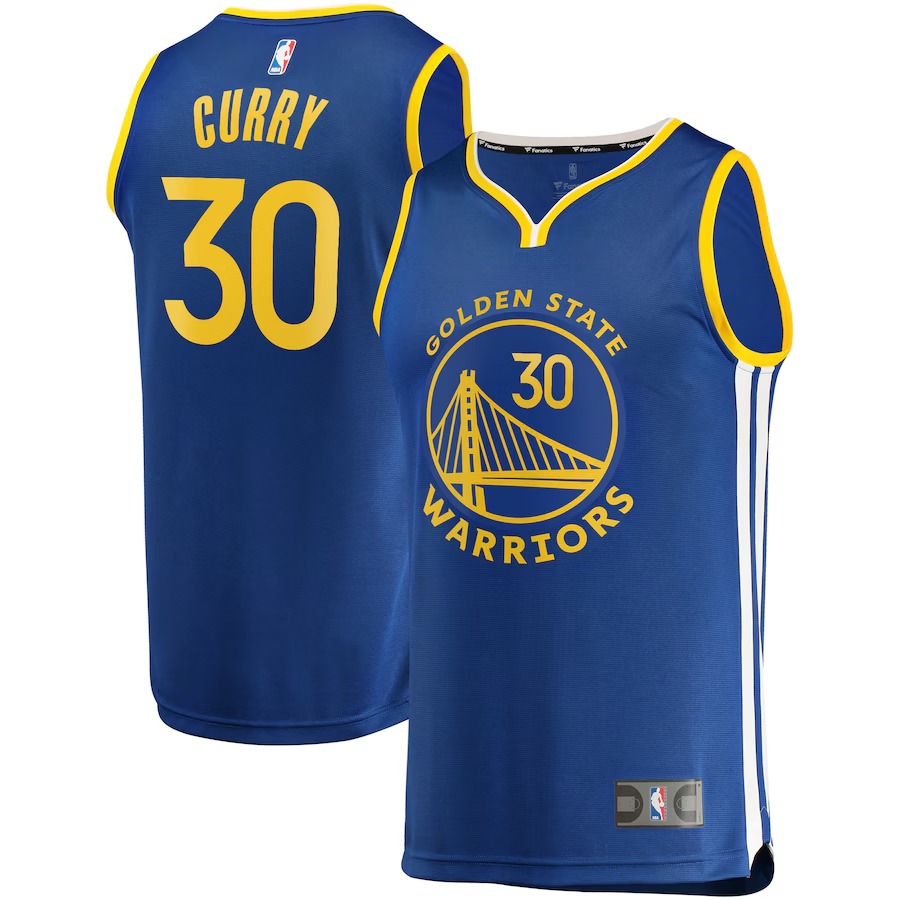 Men's Golden State Warriors Stephen Curry Fanatics Royal Fast Break Replica Player Jersey - Icon Edition - Jersey