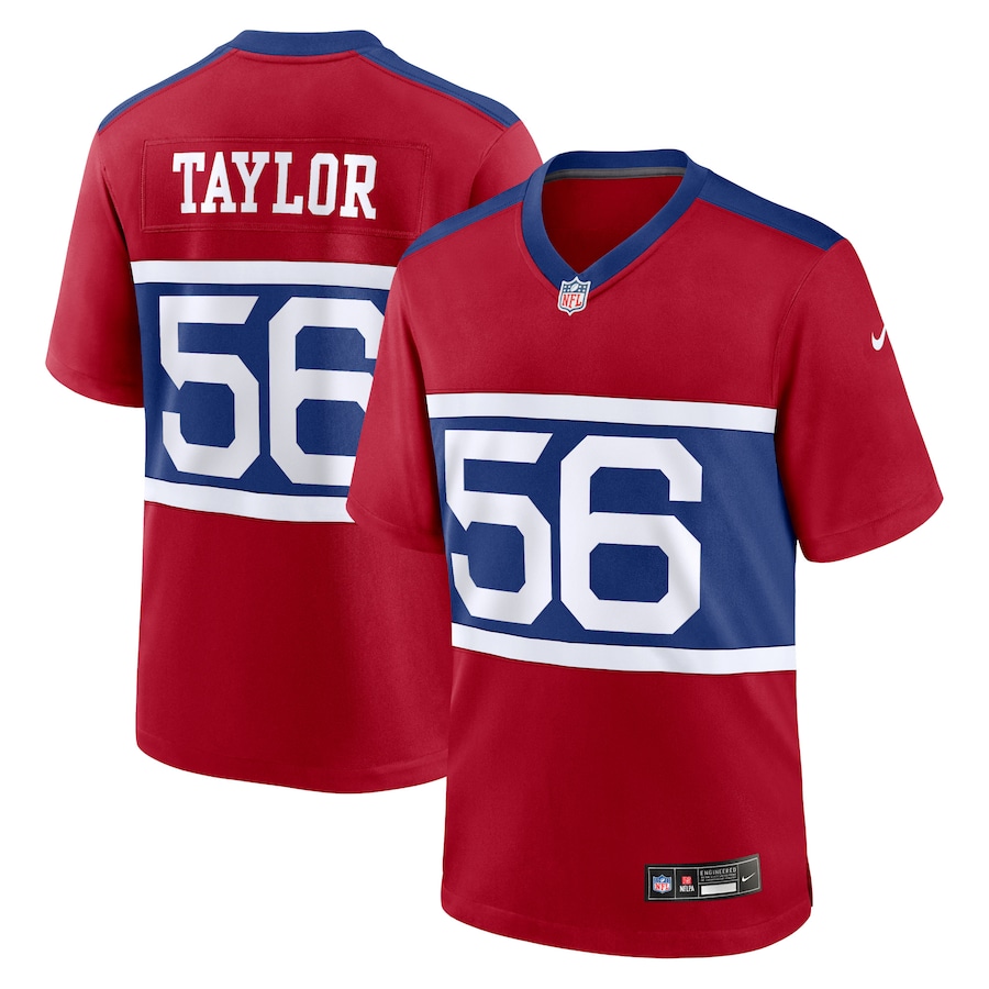Men's New York Giants Lawrence Taylor Nike Century Red Alternate Retired Player Game Jersey - Jersey