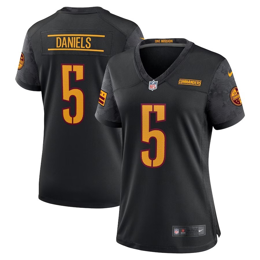 Women's Washington Commanders Jayden Daniels Nike Black Alternate Game Player Jersey - Jersey