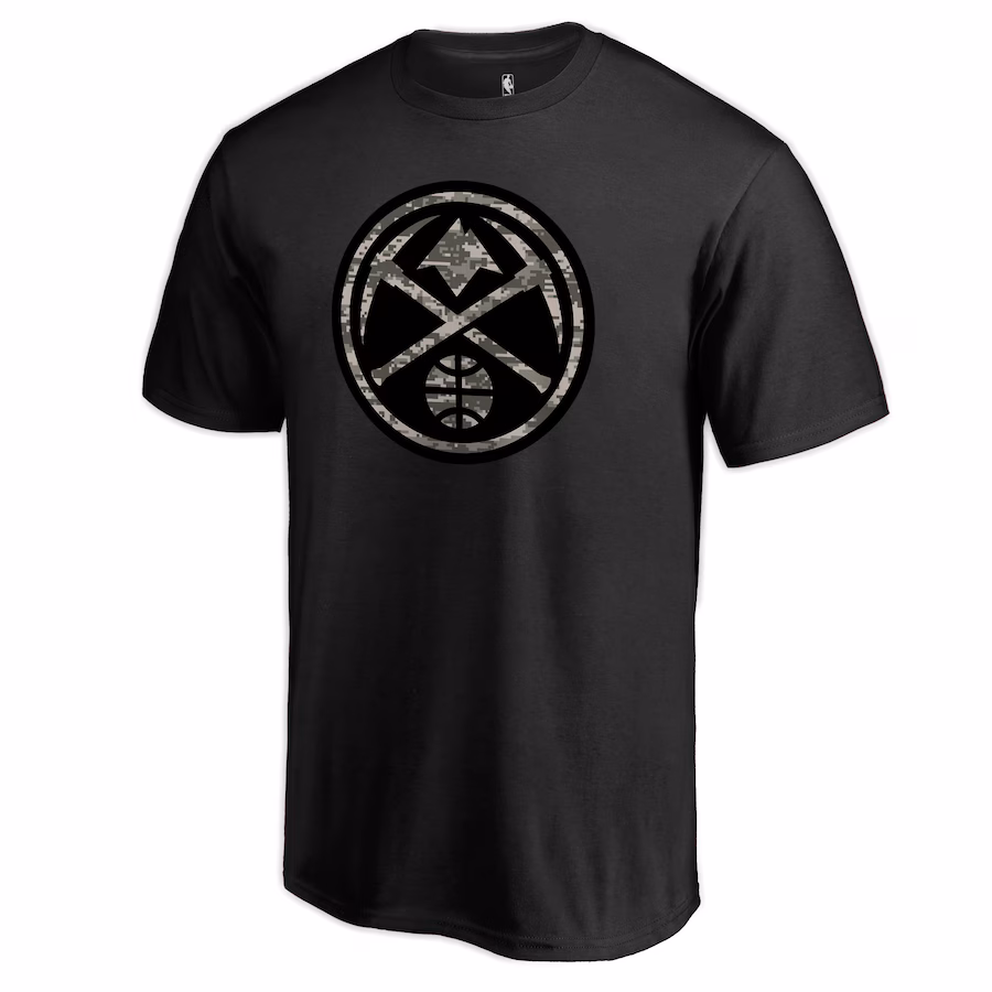Men's Denver Nuggets Black Camo Collection Cloak T-Shirt - Jersey
