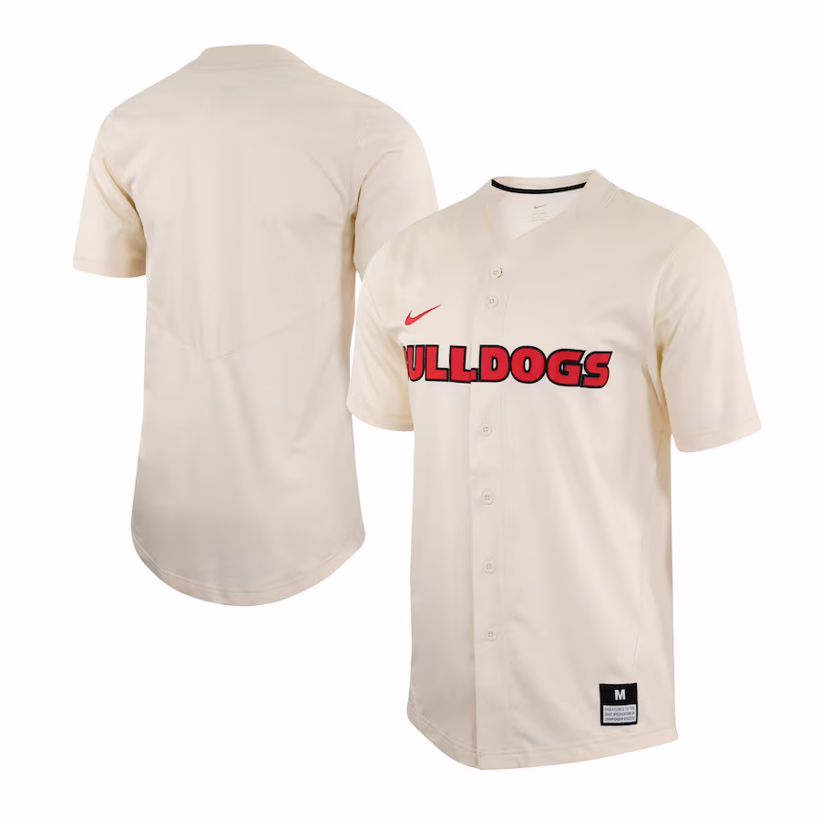 Georgia Bulldogs Nike Replica Baseball Jersey - Natural - Jersey