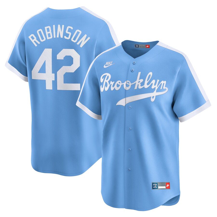 Men's Brooklyn Dodgers Jackie Robinson Nike Royal Throwback Cooperstown Collection Limited Jersey - Jersey