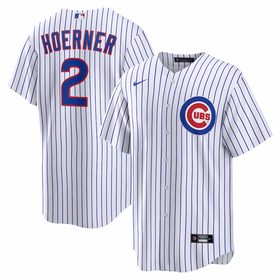 Men's Chicago Cubs Nico Hoerner Nike White Replica Player Jersey - Jersey