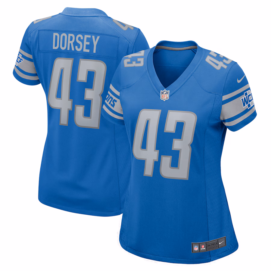 Women's Detroit Lions Khalil Dorsey Nike Blue Home Game Player Jersey - Jersey