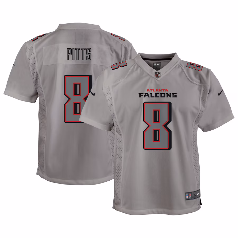 Youth Atlanta Falcons Kyle Pitts Nike Gray Atmosphere Game Jersey - Jersey