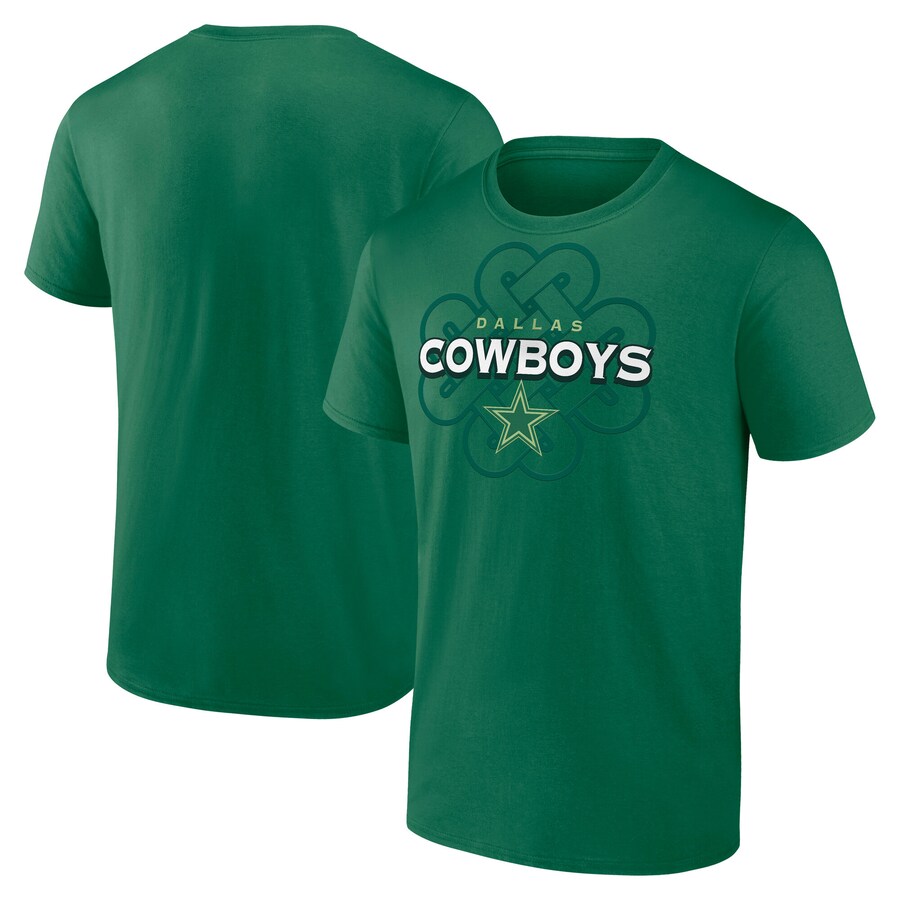 Men's Dallas Cowboys Fanatics Kelly Green Celtic Luck T-Shirt - Jersey