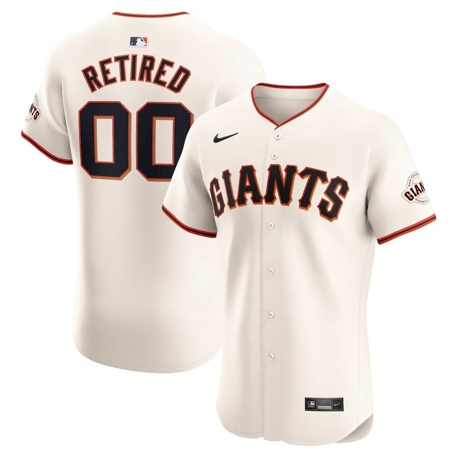 Men's San Francisco Giants Nike Cream Home Elite Pick-A-Player Retired Roster Jersey - Jersey