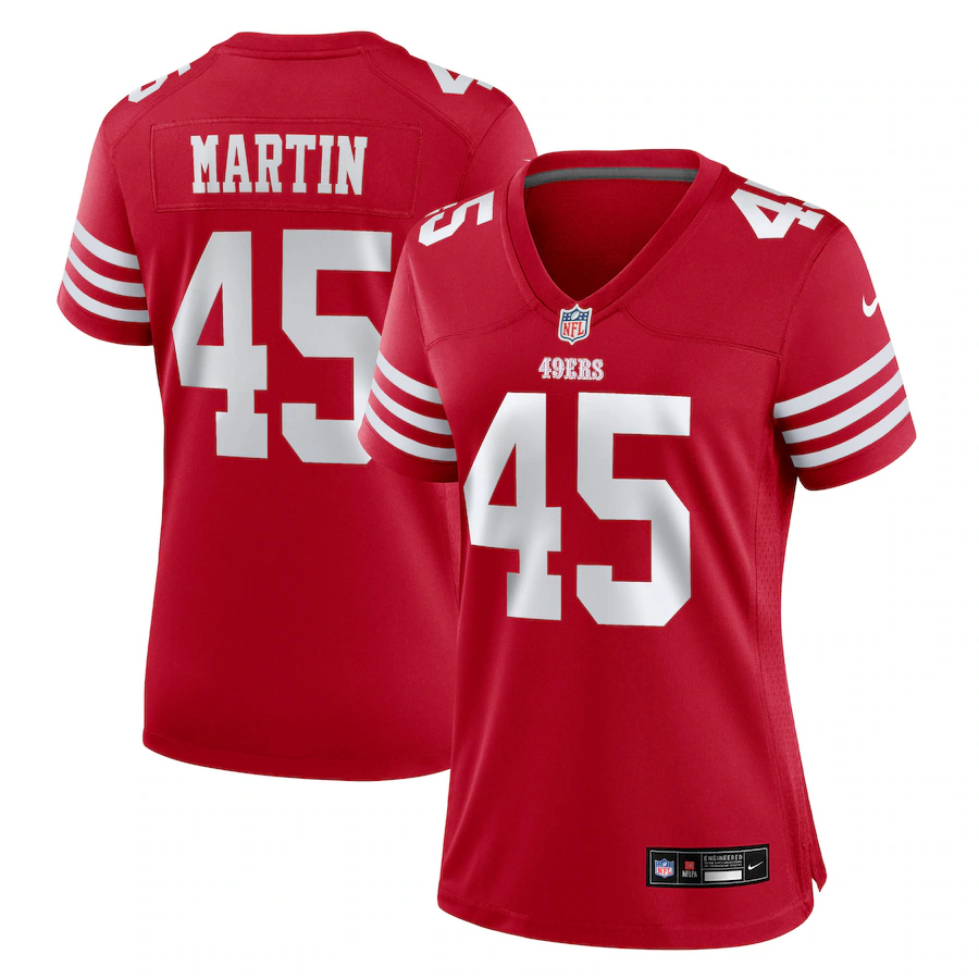 Women's San Francisco 49ers Nick Martin Nike Scarlet Team Game Jersey - Jersey