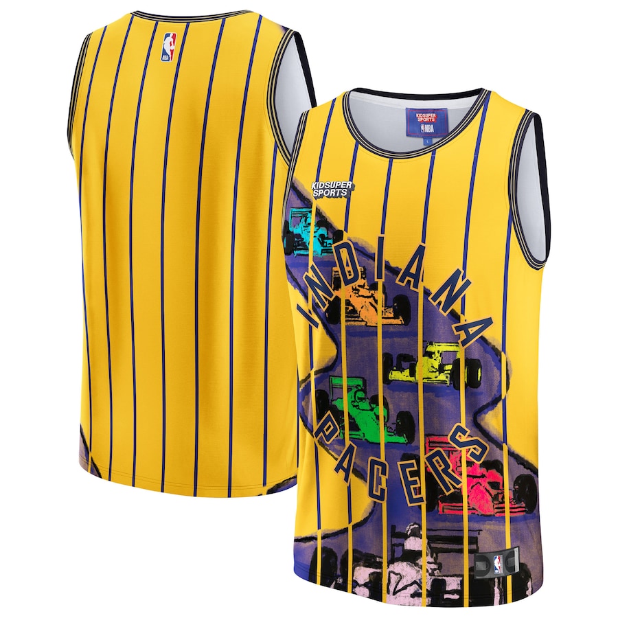 Unisex Indiana Pacers NBA & KidSuper Studios by Fanatics Gold Hometown Jersey - Jersey