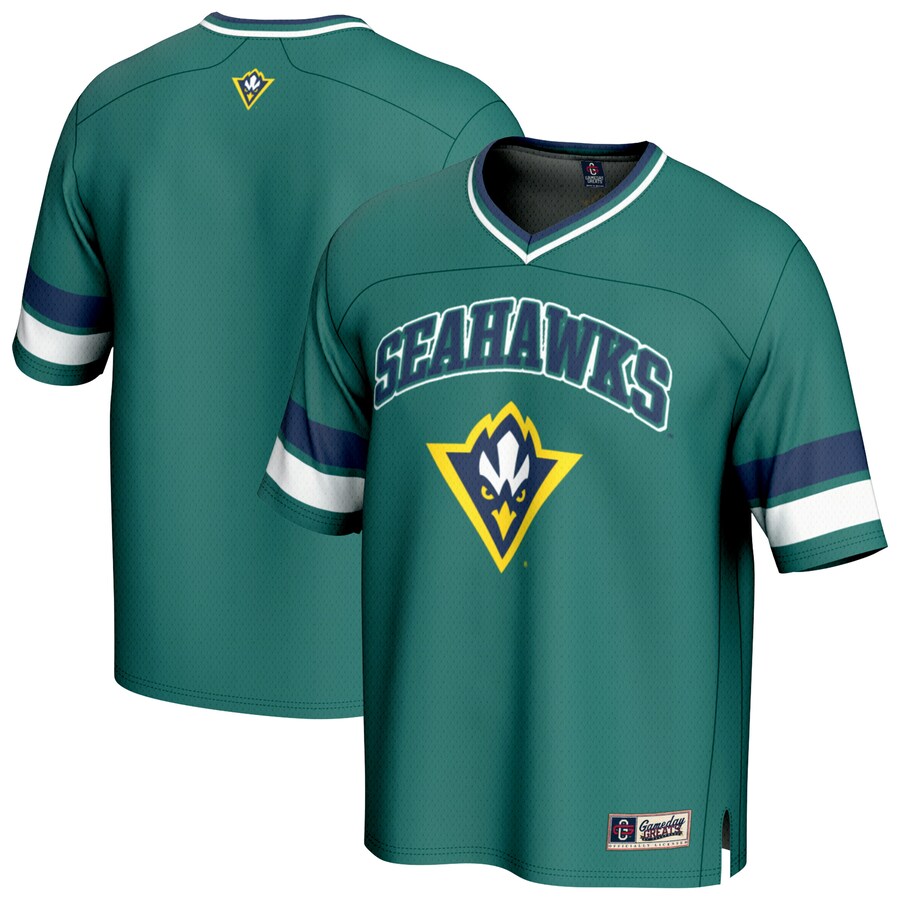 Men's GameDay Greats Teal UNC Wilmington Seahawks Football Jersey - Jersey