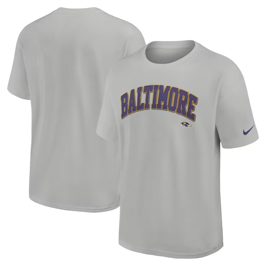 Men's Baltimore Ravens  Nike Silver Rewind Max90 Statement T-Shirt - Jersey