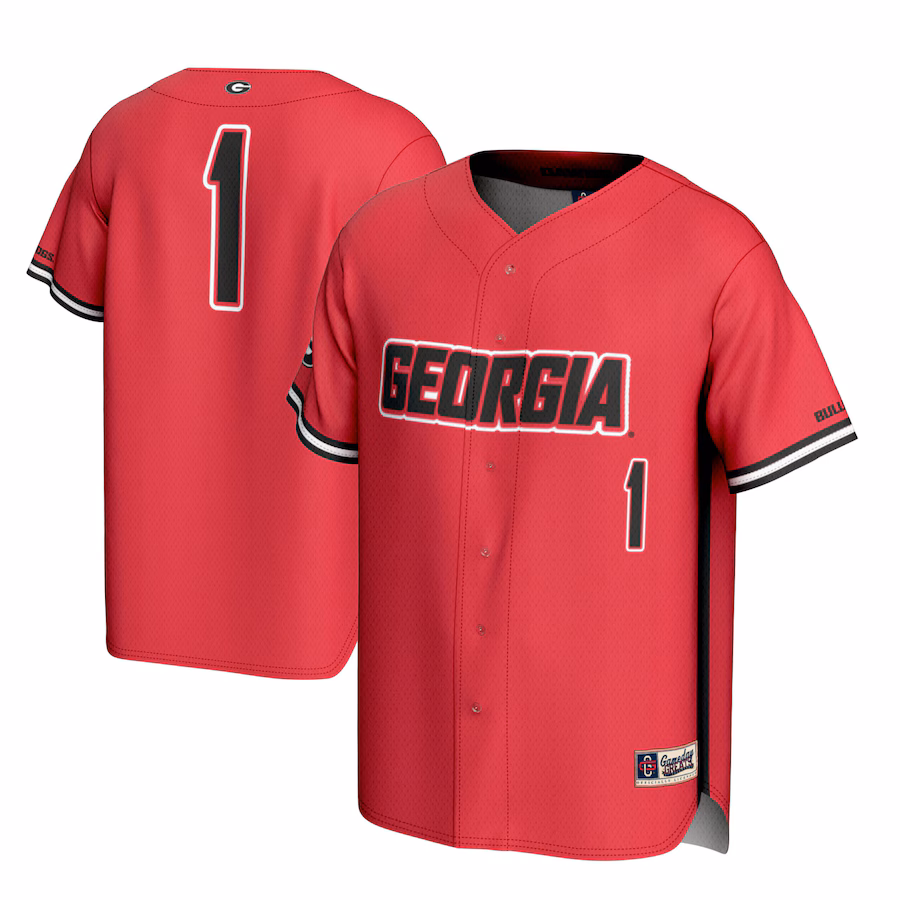 Youth GameDay Greats #1 Red Georgia Bulldogs Lightweight Baseball Jersey - Jersey