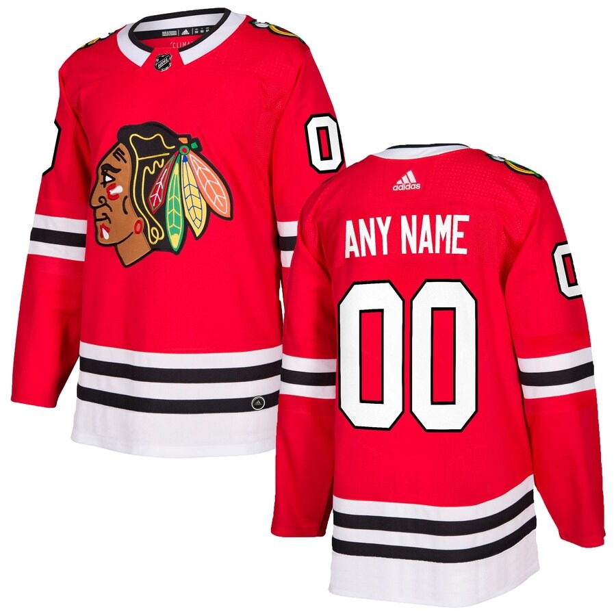 Men's Chicago Blackhawks adidas Red Authentic Custom Jersey - Jersey
