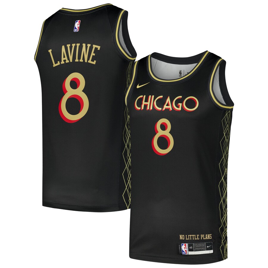 Men's Chicago Bulls Zach LaVine Nike Black Swingman Player Jersey - City Edition - Jersey