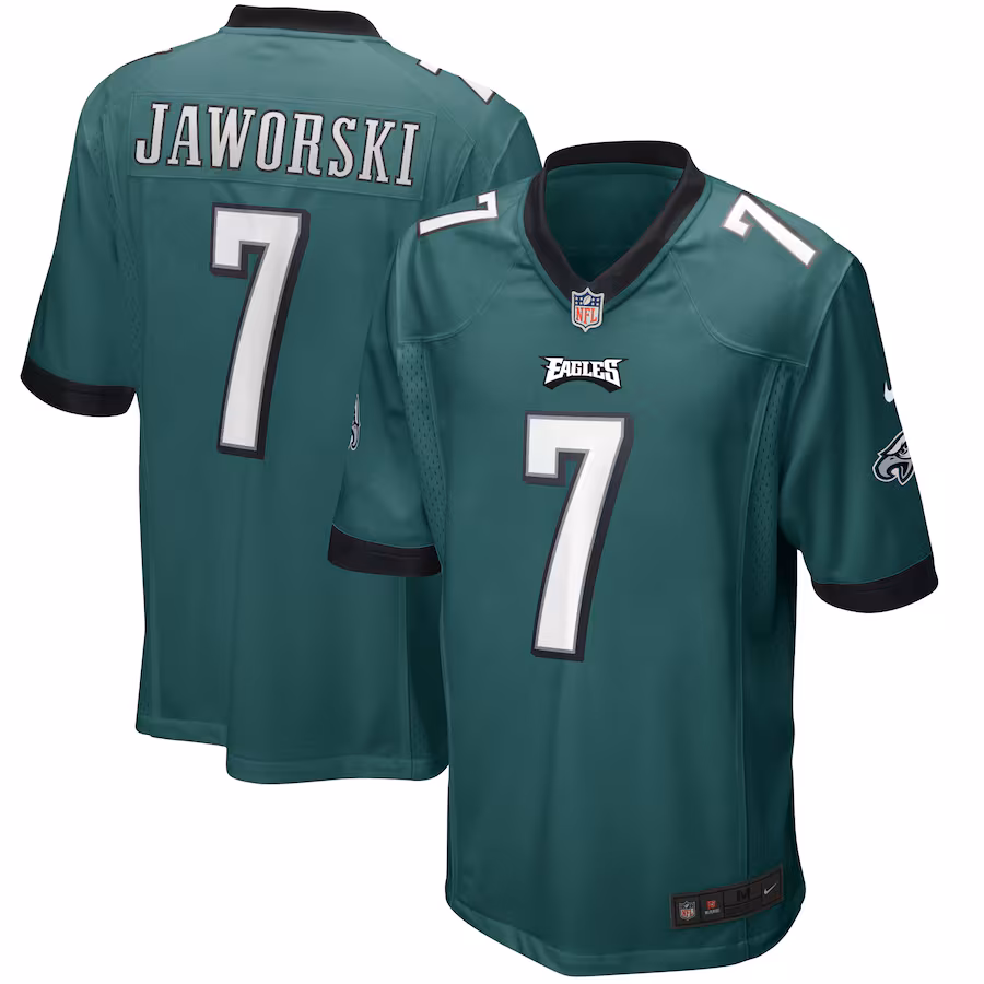 Men's Philadelphia Eagles Ron Jaworski Nike Midnight Green Game Retired Player Jersey - Jersey