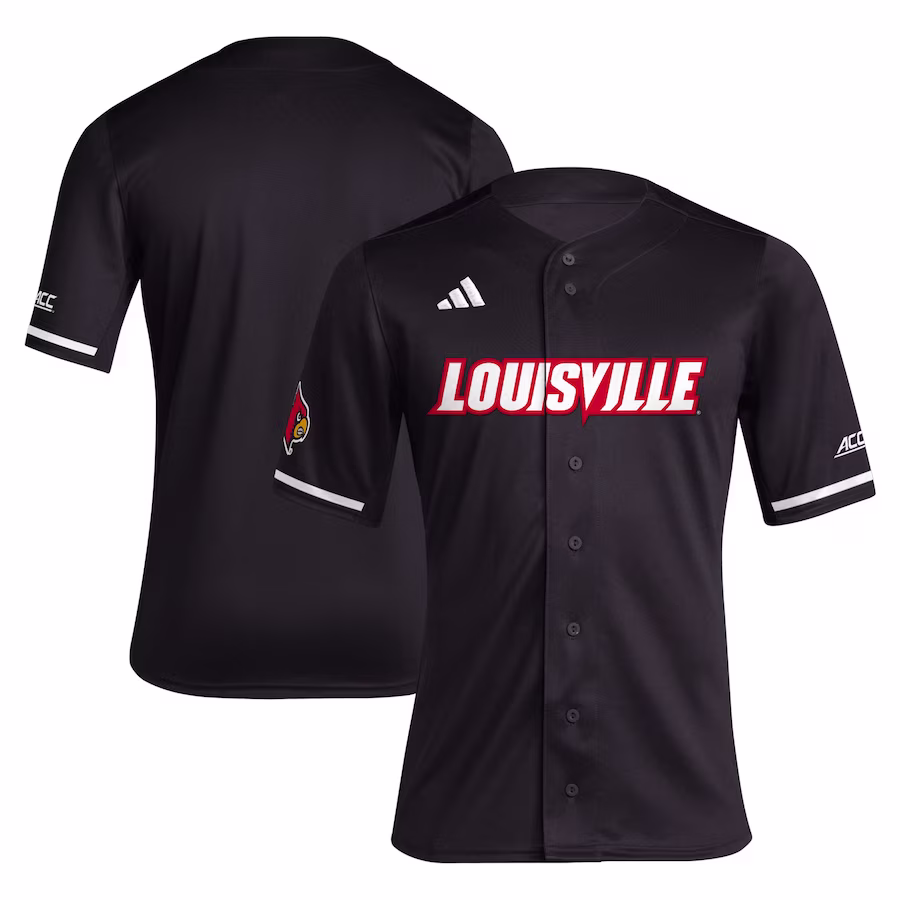 Louisville Cardinals adidas Replica Baseball Jersey - Black - Jersey
