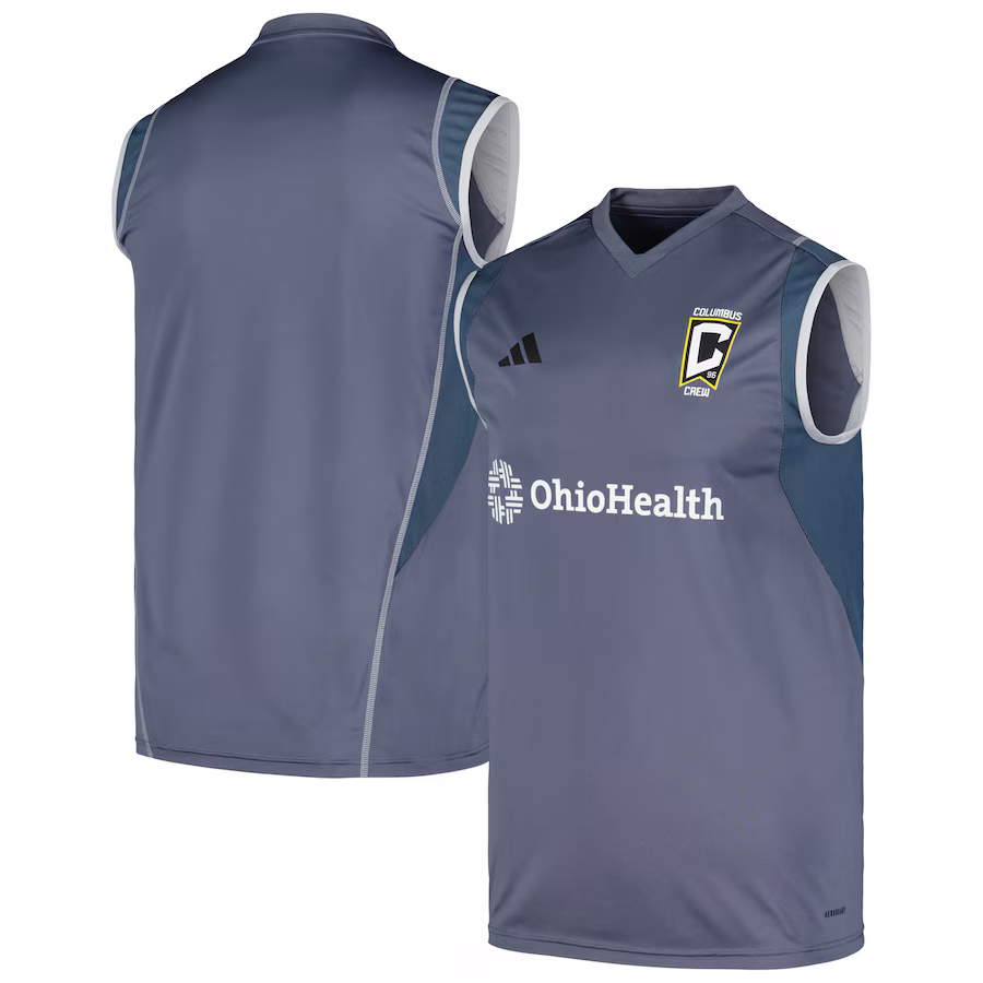 Men's Columbus Crew adidas Gray 2024 AREOREADY Sleeveless Training Jersey - Jersey