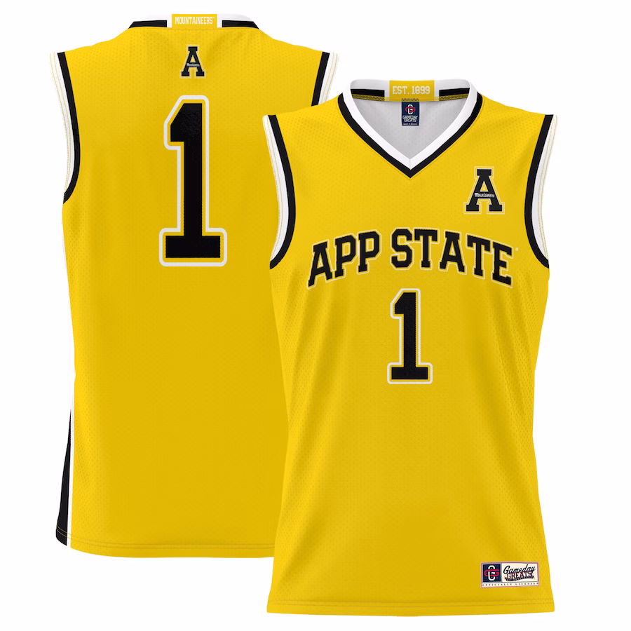 #1  Appalachian State Mountaineers GameDay Greats  Lightweight Basketball Jersey - Gold - Jersey