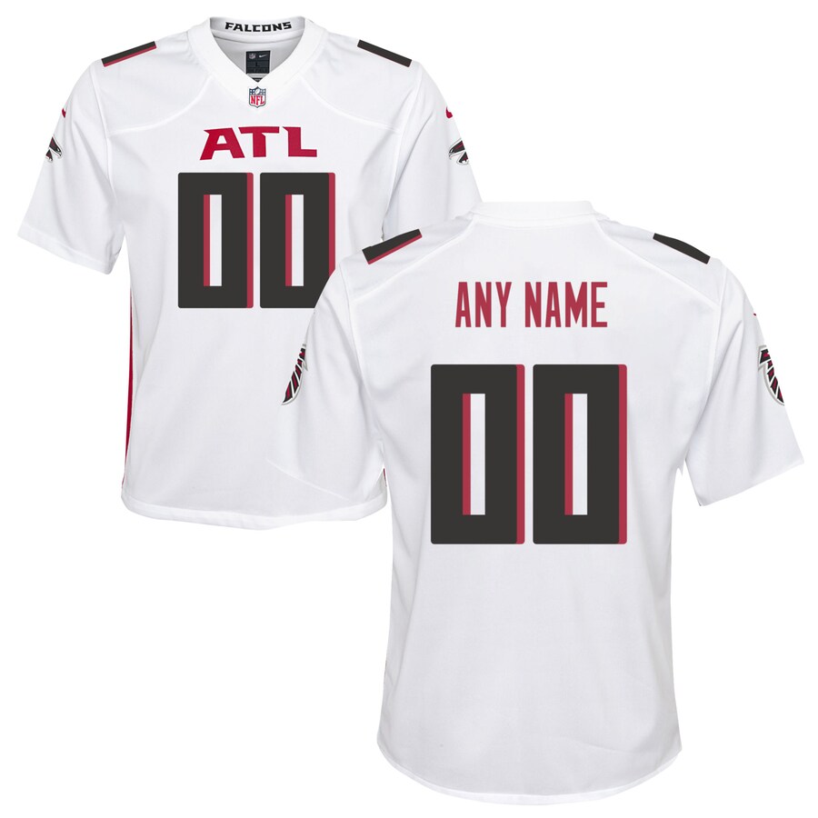 Youth Nike Atlanta Falcons White Custom Game Jersey - Jersey