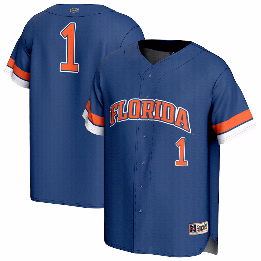 Youth GameDay Greats #1 Royal Florida Gators Lightweight Collegiate Baseball Fashion Jersey - Jersey