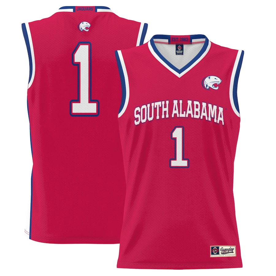 #1 South Alabama Jaguars GameDay Greats Youth Lightweight Basketball Jersey - Red - Jersey