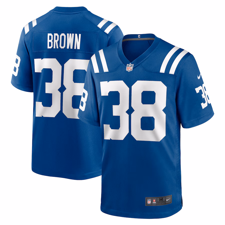 Men's Indianapolis Colts Pharaoh Brown Nike Royal Game Player Jersey - Jersey