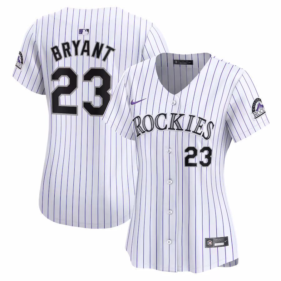 Women's Colorado Rockies Kris Bryant Nike White Home Limited Player Jersey - Jersey
