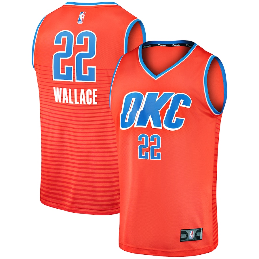 Men's Oklahoma City Thunder Cason Wallace Fanatics Orange Fast Break Replica Player Jersey - Statement Edition - Jersey