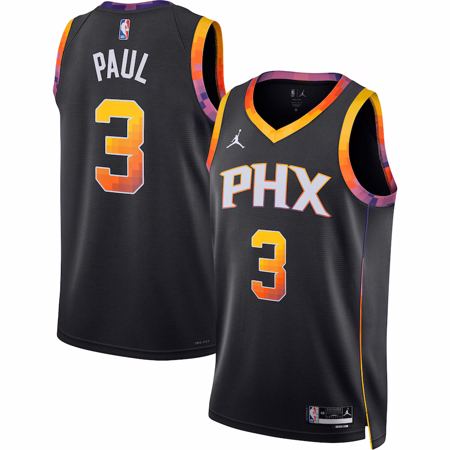 Unisex Phoenix Suns Chris Paul Jordan Brand Black Swingman Jersey - Statement Edition - Jersey